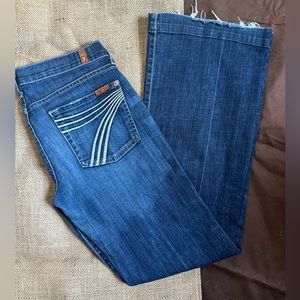 7 FAMK Seven For All Mankind Dojo flip flop trouser jeans Size 27